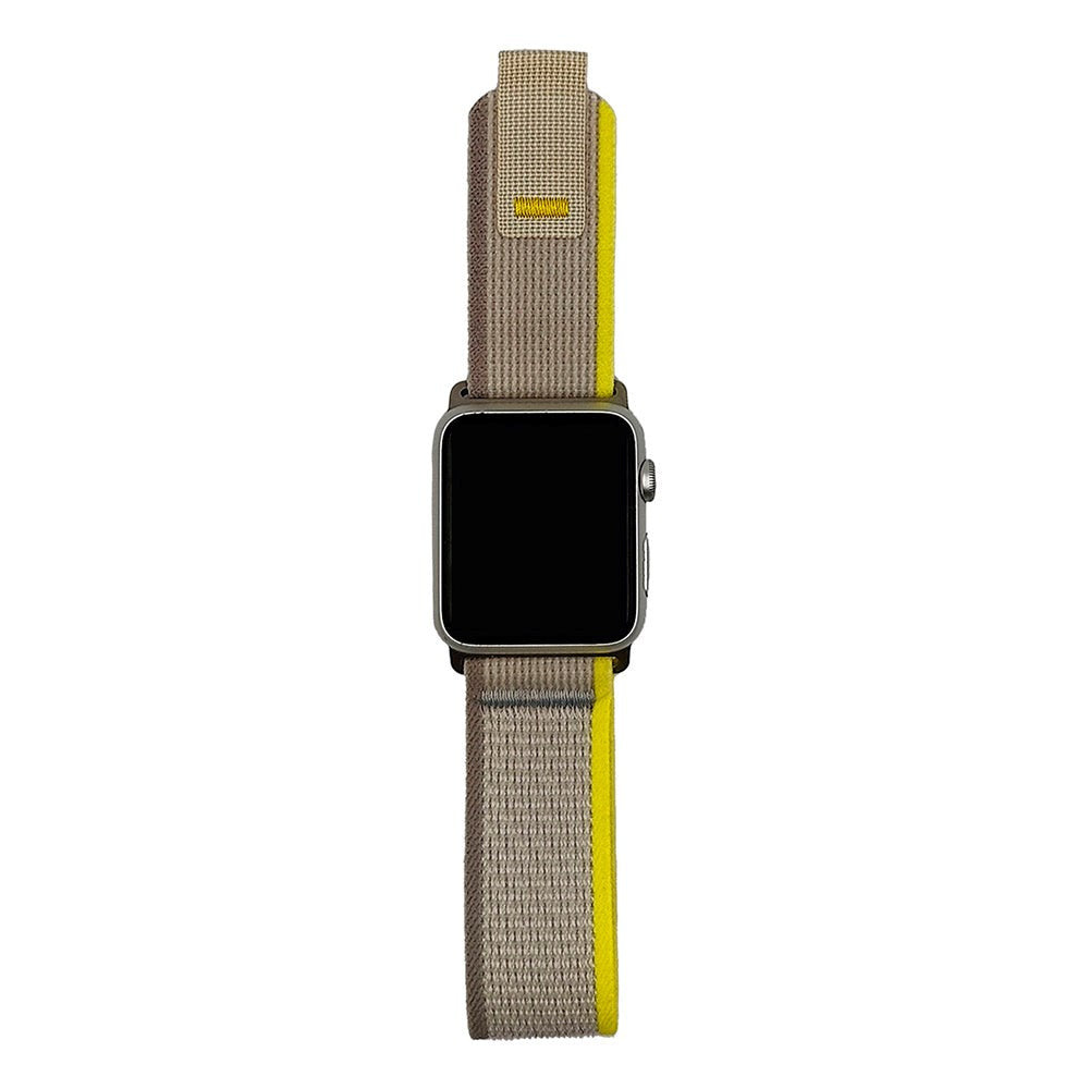 Apple Watch (42/44/SE/45/46/49mm) Velcro Stof Apple Watch Rem - Mørkegrå