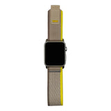 Apple Watch (42/44/SE/45/46/49mm) Velcro Stof Apple Watch Rem - Grå