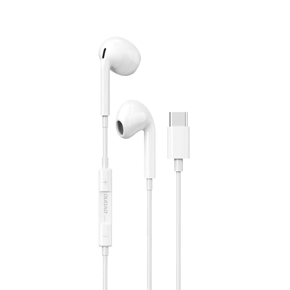 Dudao Stereo In-Ear Øretelefoner m. USB-C & Mikrofon - Hvid