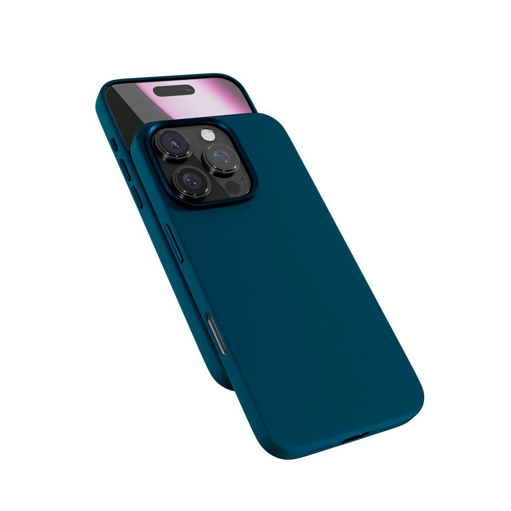 iPhone 16 Pro Epico Mag+ Silikone Case - MagSafe Kompatibel - Petrol Blue