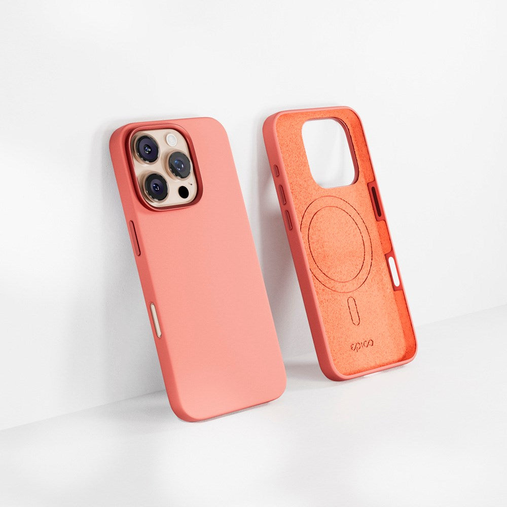 iPhone 16 Pro Max Epico Mag+ Silikone Case - MagSafe Kompatibel - Peach Pink