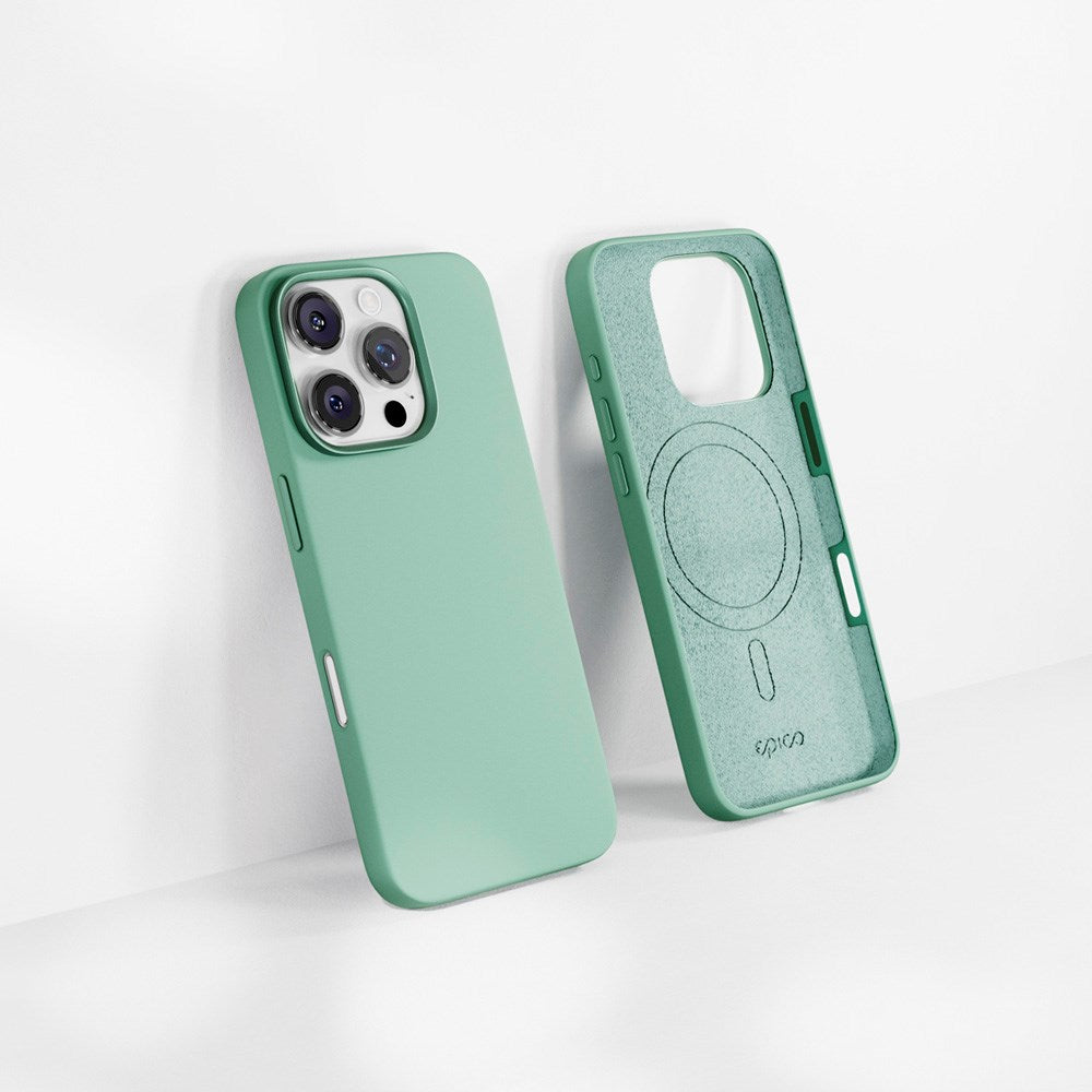 iPhone 16 Pro Epico Mag+ Silikone Case - MagSafe Kompatibel - Pastel Turquoise