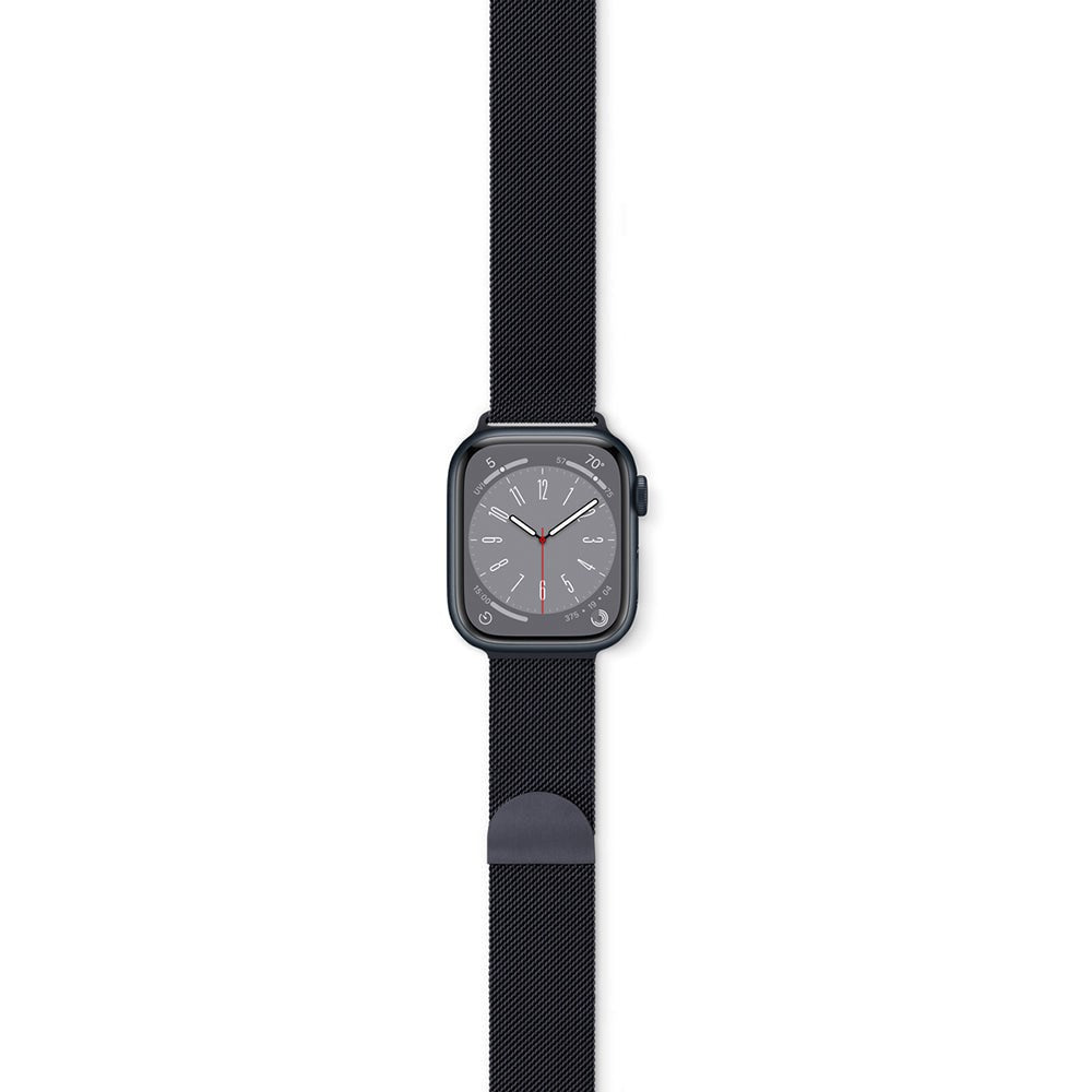 Apple Watch (42/44/SE/45/46/49mm) Epico Milanese Stål Rem - Midnight