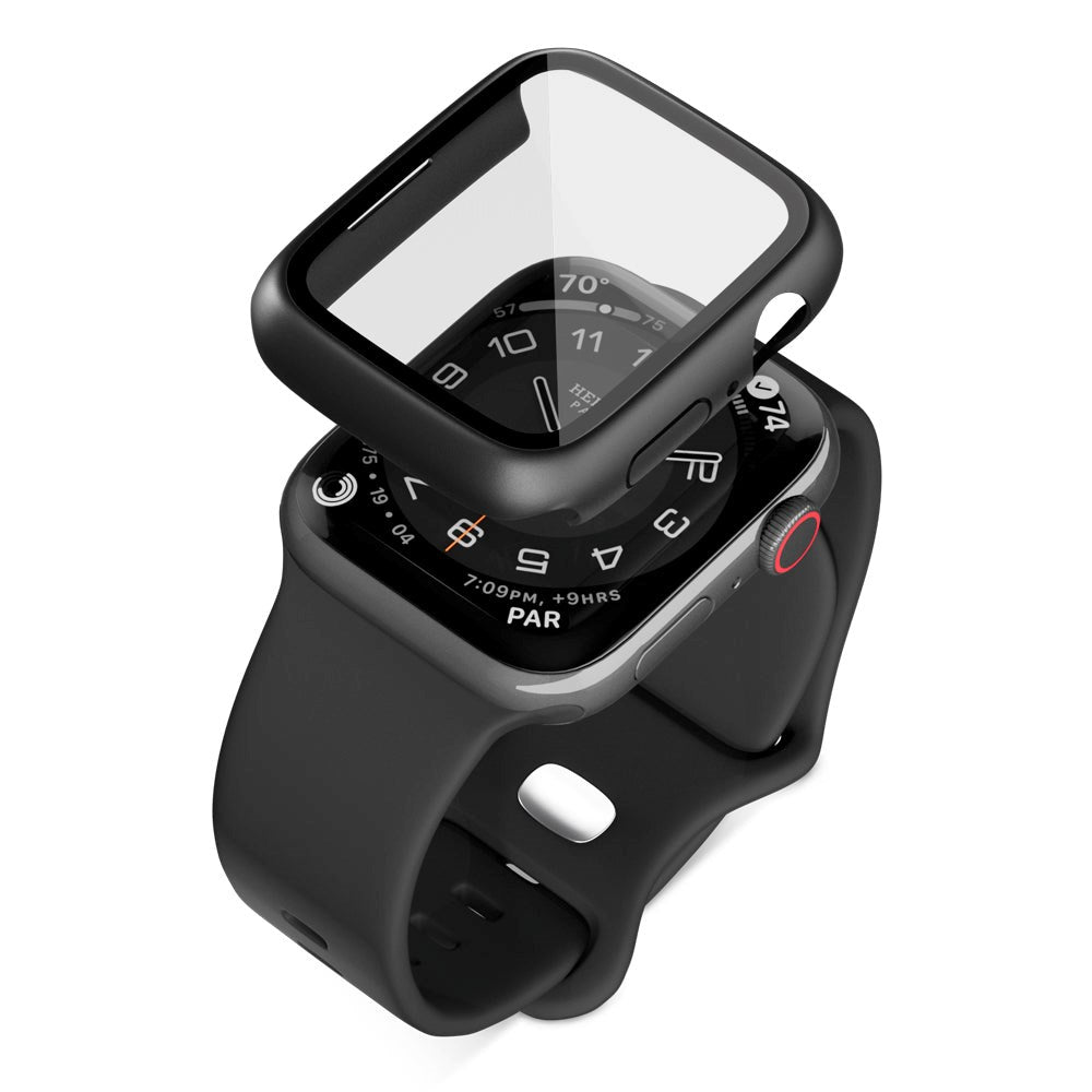 Epico Apple Watch 8/7 (45mm) Hårdt Plast Cover m. Indbygget Skærmbeskyttelse - Sort