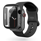 Epico Apple Watch 4/5/6/SE (40mm) Hårdt Plast Cover m. Indbygget Skærmbeskyttelse - Sort