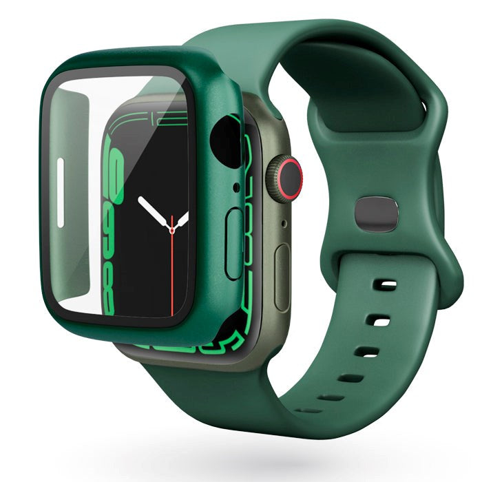 Epico Apple Watch 8/7 (41mm) Hårdt Plast Cover m. Indbygget Skærmbeskyttelse - Grøn