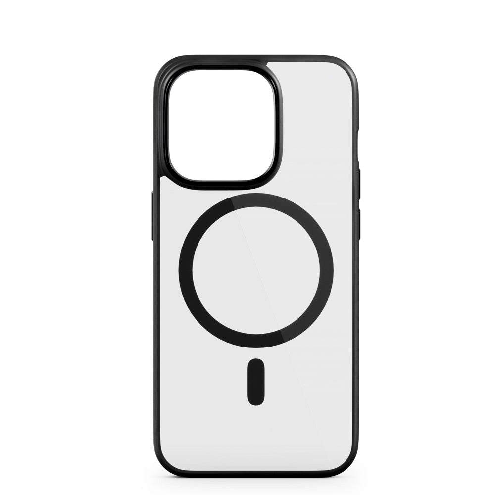 Epico iPhone 15 Pro Mag+ Hero Mobil Cover - MagSafe Kompatibel - Gennemsigtig / Sort