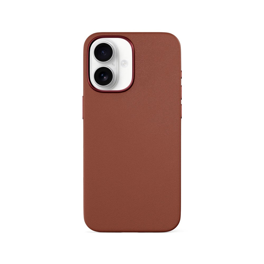 iPhone 16 Epico Mag+ Leather Cover - MagSafe Kompatibel - Brun