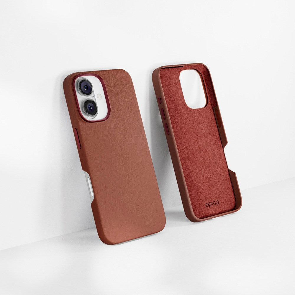 iPhone 16 Epico Mag+ Leather Cover - MagSafe Kompatibel - Brun