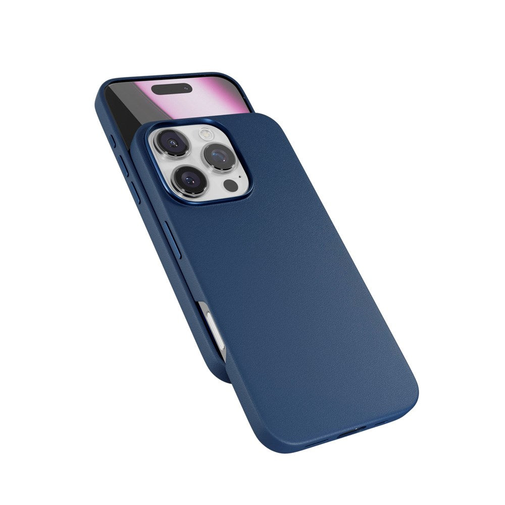 iPhone 16 Pro Epico Mag+ Leather Cover - MagSafe Kompatibel - Blå