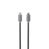 Epico Braided PD 60W USB-C til Lightning Kabel - 120cm - Grå