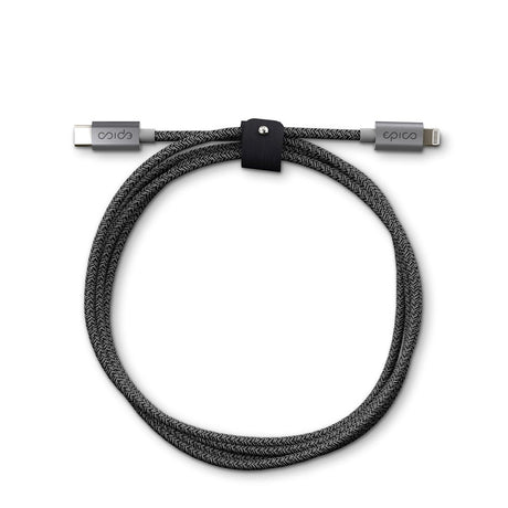 Epico Braided PD 60W USB-C til Lightning Kabel - 120cm - Grå