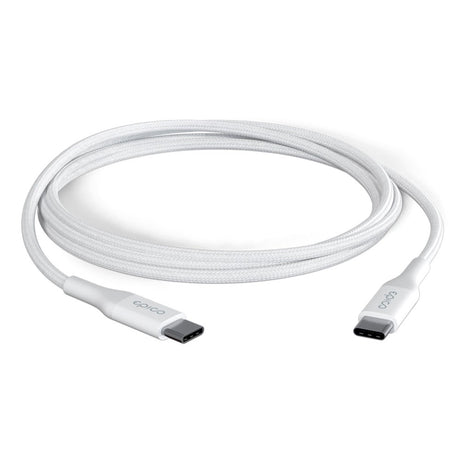 Epico Braided PD 100W USB-C til USB-C Kabel - 200cm - Hvid