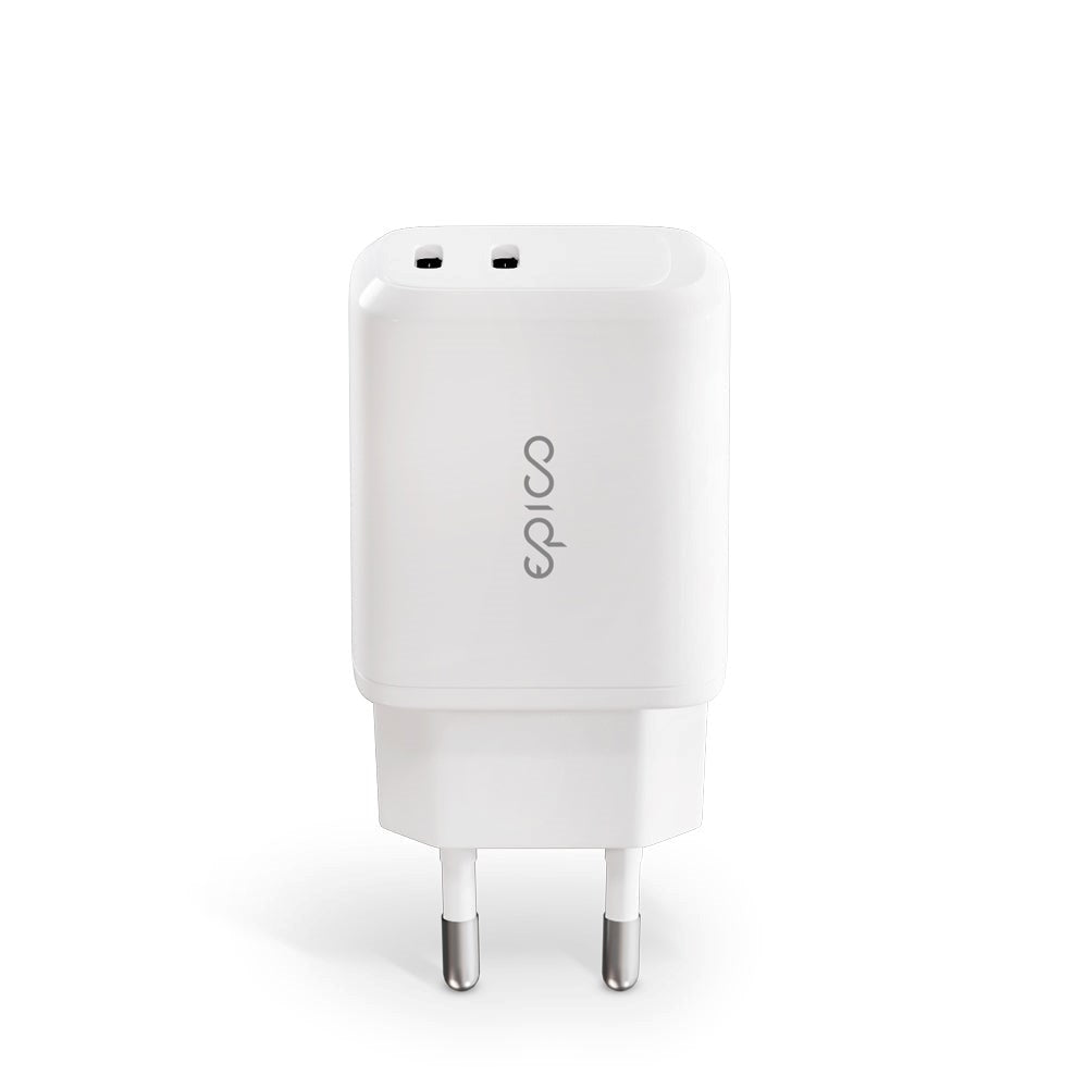 Epico PD 45W Vægoplader m. 2 x USB-C - Hvid