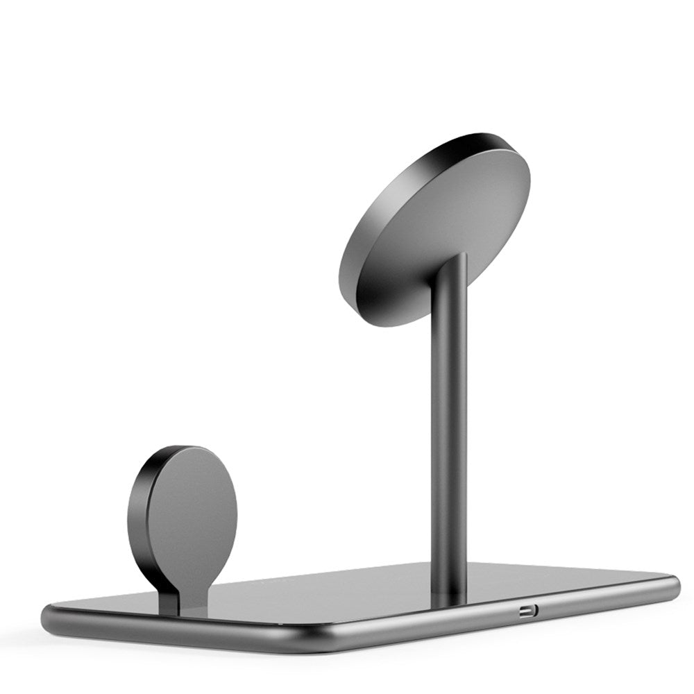 Epico Mag+ 3-i-1 25W Trådløs Oplader - MagSafe Kompatibel - Sort