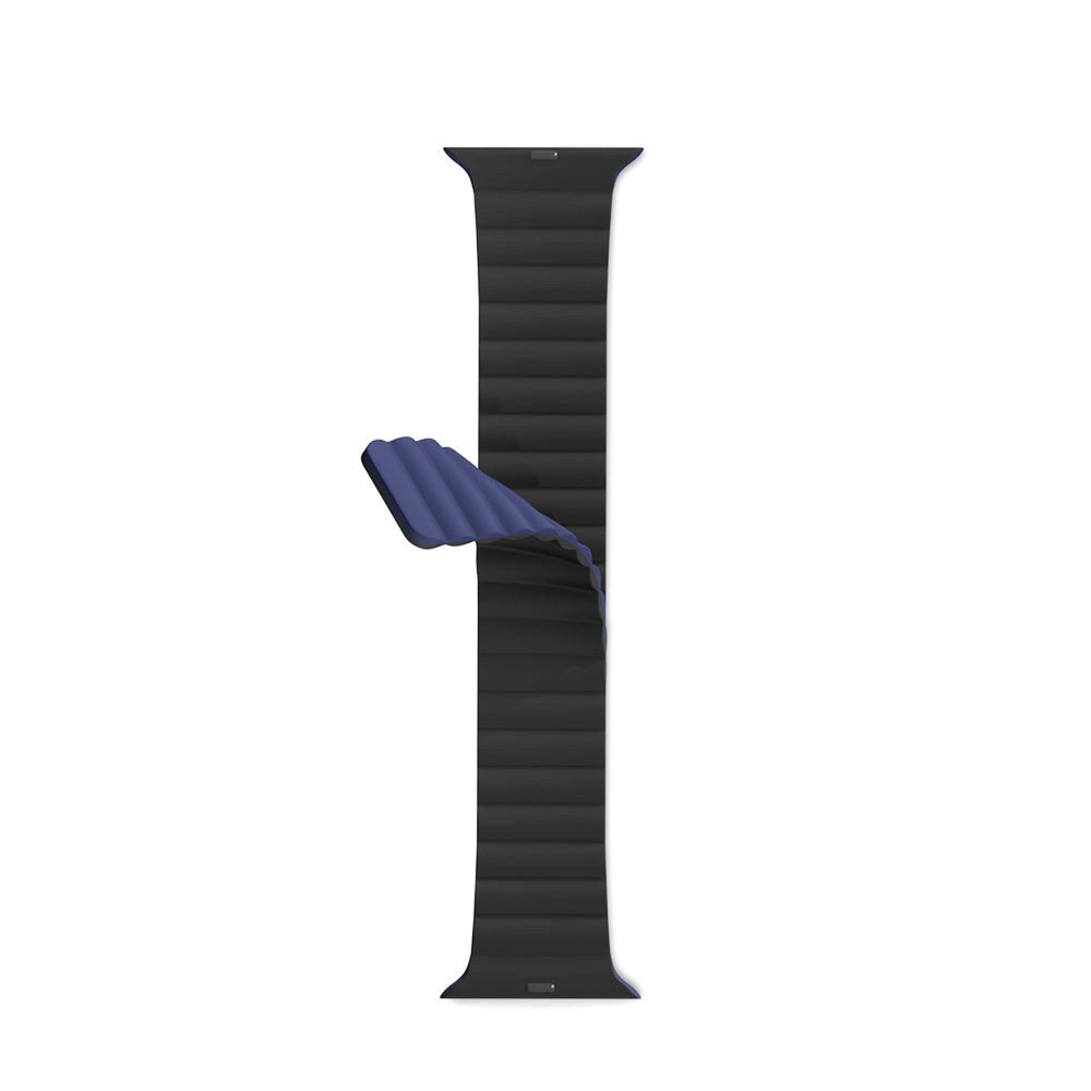Epico Apple Watch (38/40/SE/41/42mm) Magnetisk Silikone Urrem - Sort / Blå
