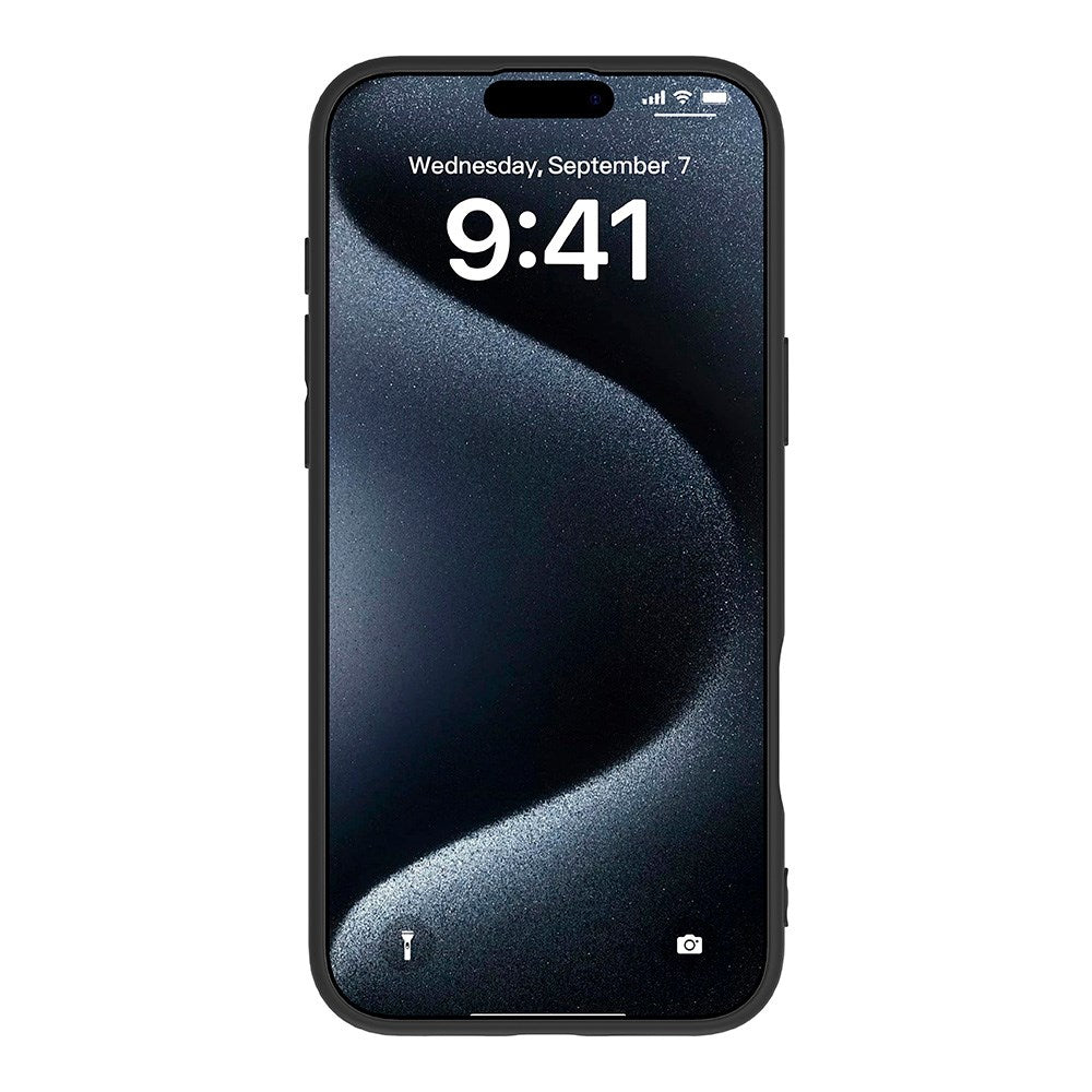 eSTUFF iPhone 16 Pro INFINITE VIENNA Fleksibelt Plastik Mobil Cover - 100% Genbrugsplastik - Sort