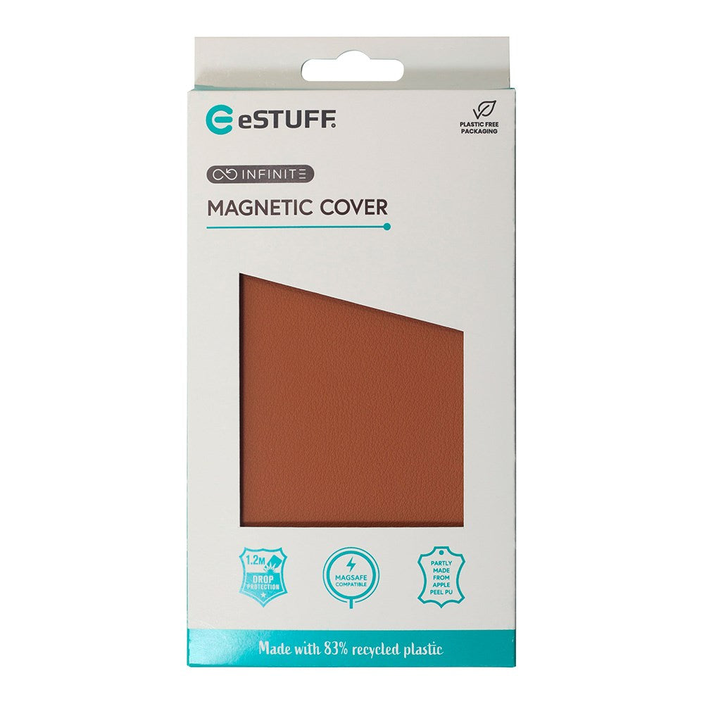 eSTUFF iPhone 16 INFINITE VENICE Læderbelagt Plastik Cover - MagSafe Kompatibel - Brun