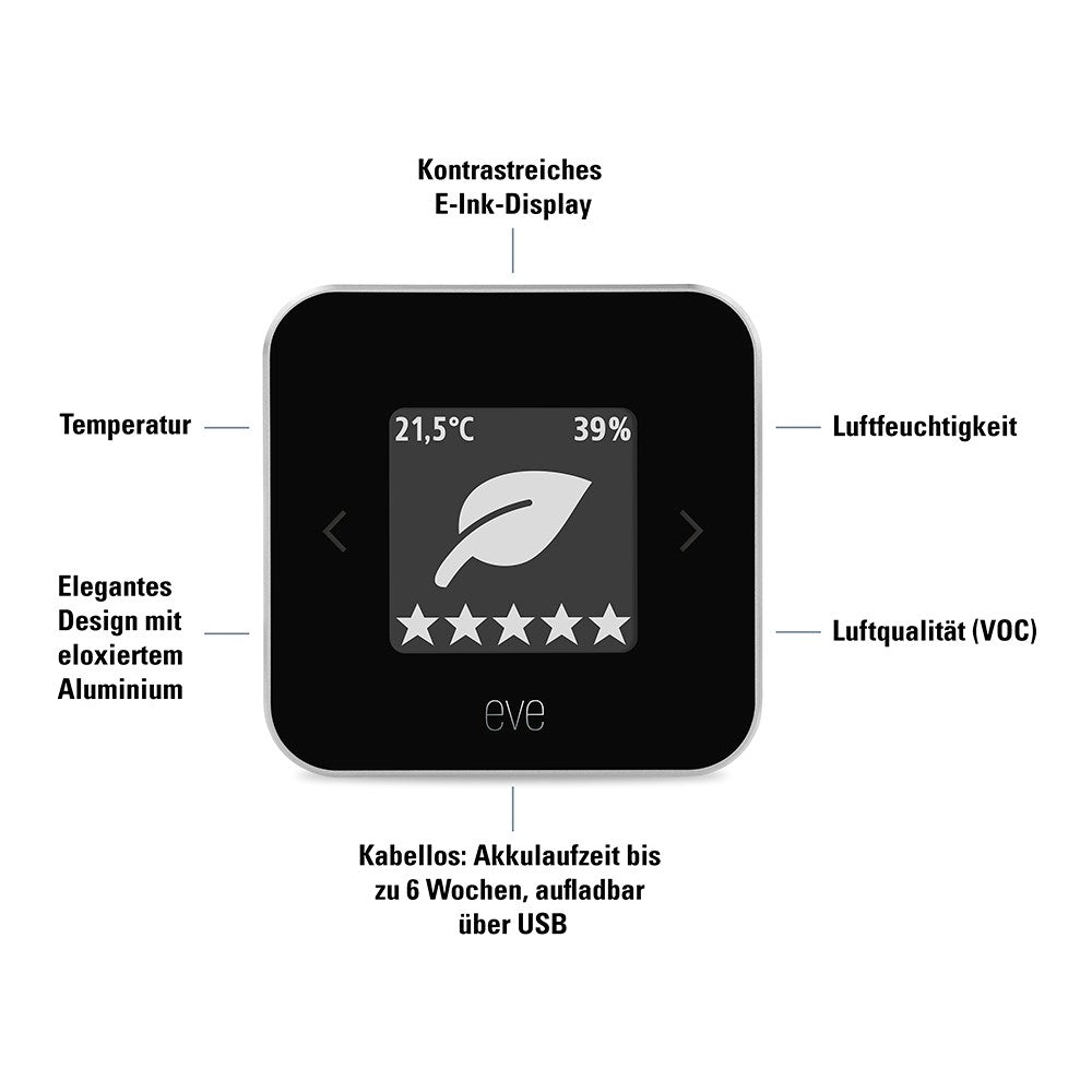 Eve Room - Luftkvalitets Sensor - Sort