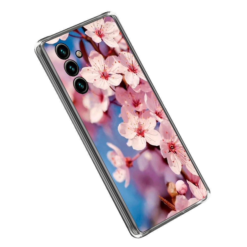 Samsung Galaxy A14 (5G) Fleksibelt Mobil Cover m. Print - Lyserød Blomst