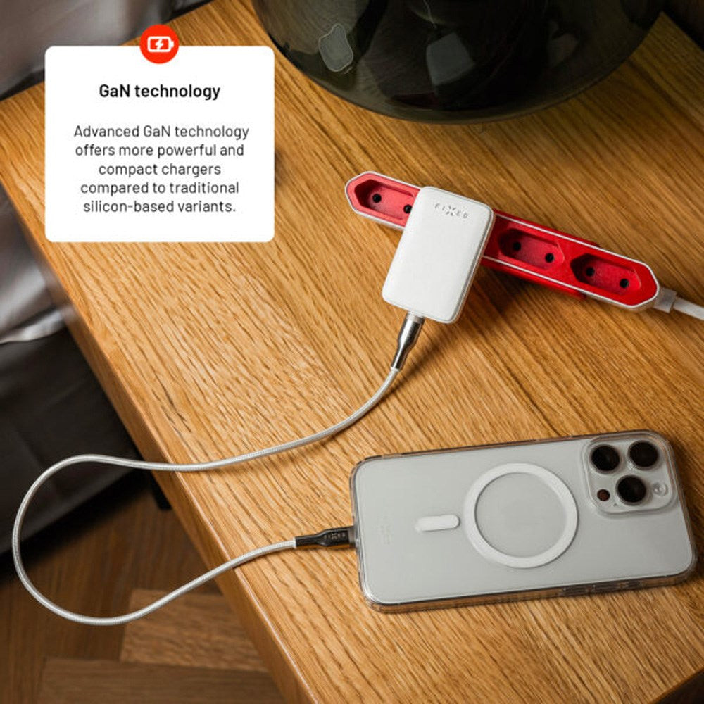 FIXED Slim 30W USB-C - GaN-oplader - Hvid
