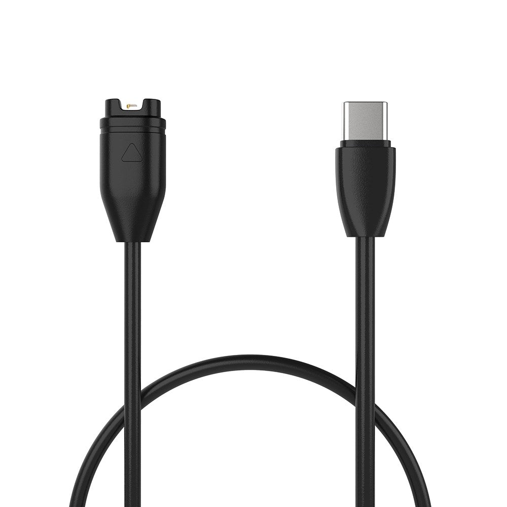 Fixed Oplader Kabel til Garmin Smartwatch m. USB-C - Sort