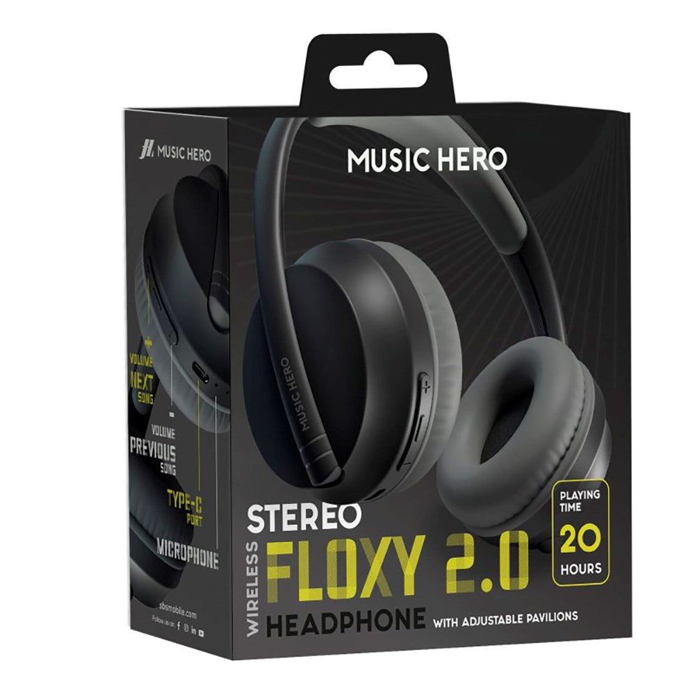 MUSIC HERO Floxy 2.0 Bluetooth On-Ear Hovedtelefoner - Sort