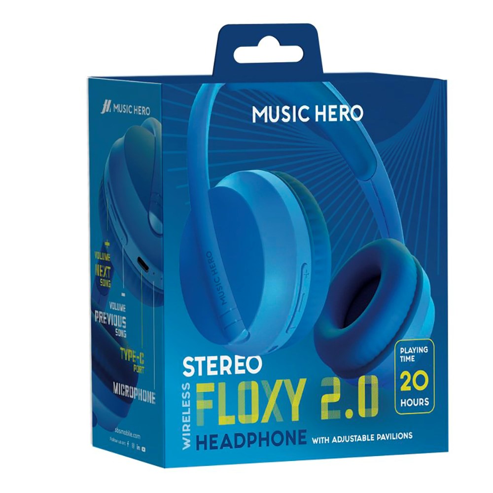 MUSIC HERO Floxy 2.0 Bluetooth On-Ear Hovedtelefoner - Blå