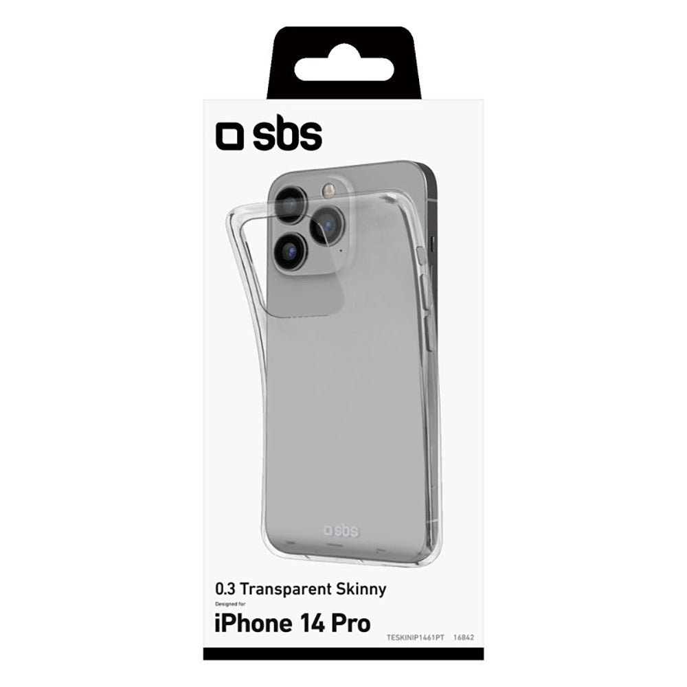 SBS iPhone 14 Pro Skinny Bagsidecover - Gennemsigtig