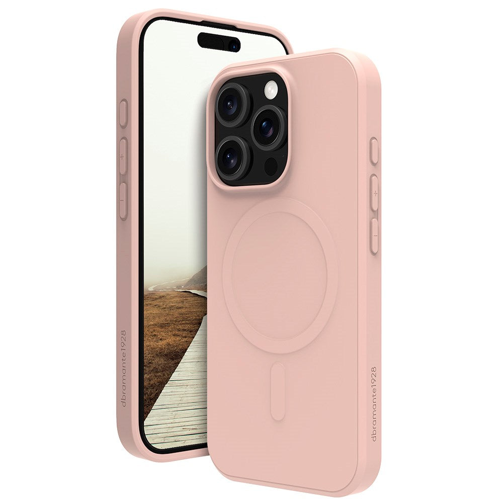 iPhone 16 Pro dbramante1928 Greenland Pro Cover - 100% Genbrugsplast - MagSafe Kompatibel - Pink Sand