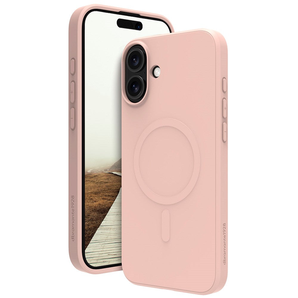 iPhone 16 Plus dbramante1928 Greenland Pro Cover - 100% Genbrugsplast - MagSafe Kompatibel - Pink Sand