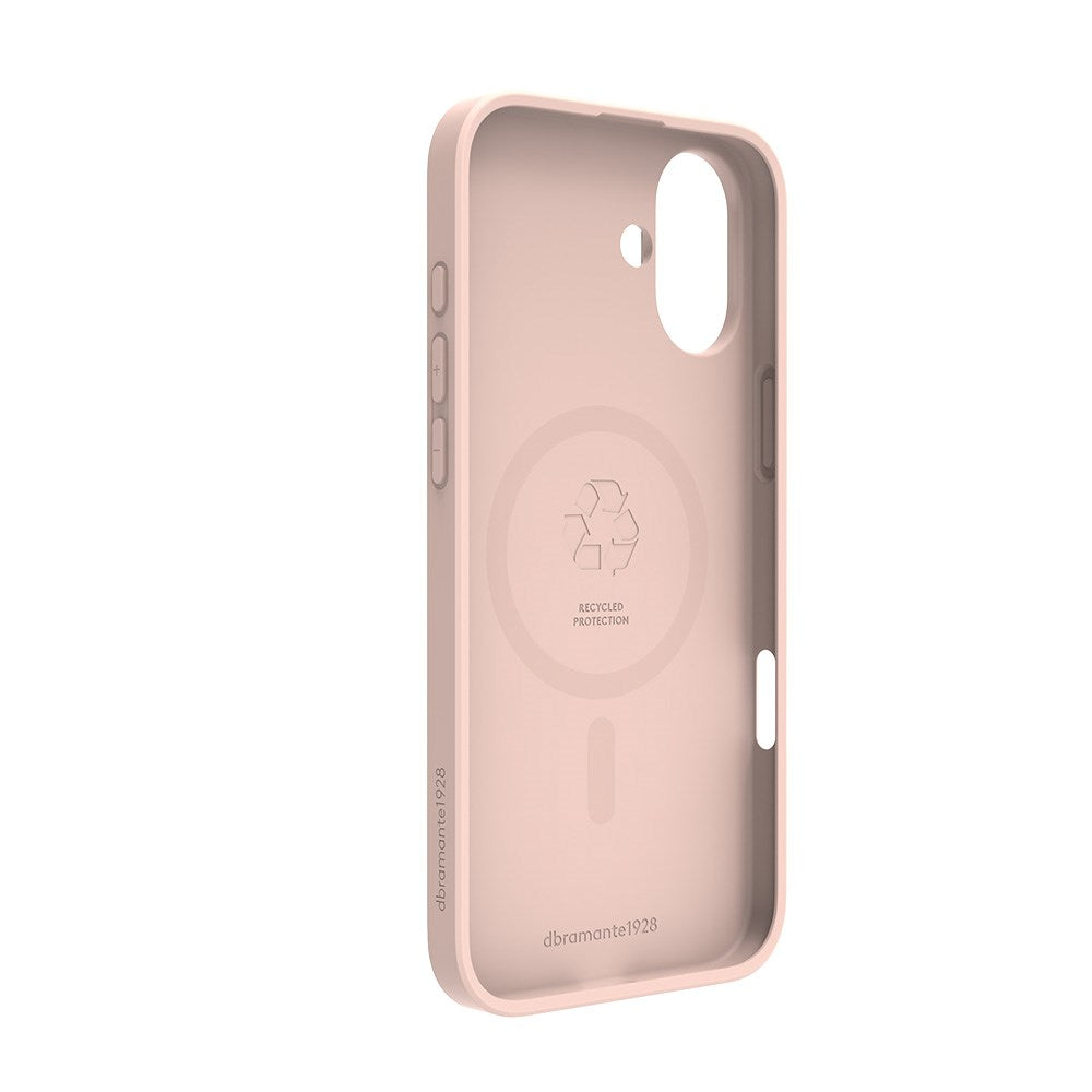 iPhone 16 Plus dbramante1928 Greenland Pro Cover - 100% Genbrugsplast - MagSafe Kompatibel - Pink Sand