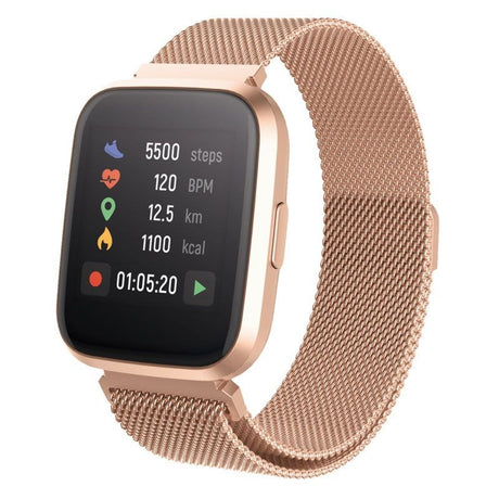 Forever ForeVigo 2 SW-310 m. Pulsmåler & Skridttæller - Fitness Smartwatch - Rose Gold