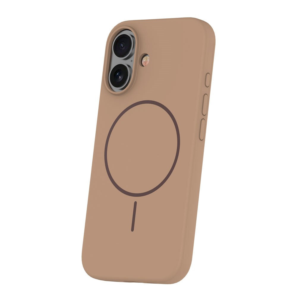 iPhone 16 Silicone Thin Mobil Cover - MagSafe Kompatibel - Brun