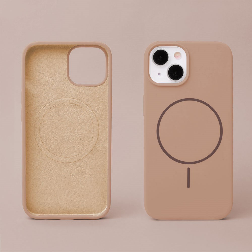 iPhone 16 Silicone Thin Mobil Cover - MagSafe Kompatibel - Brun