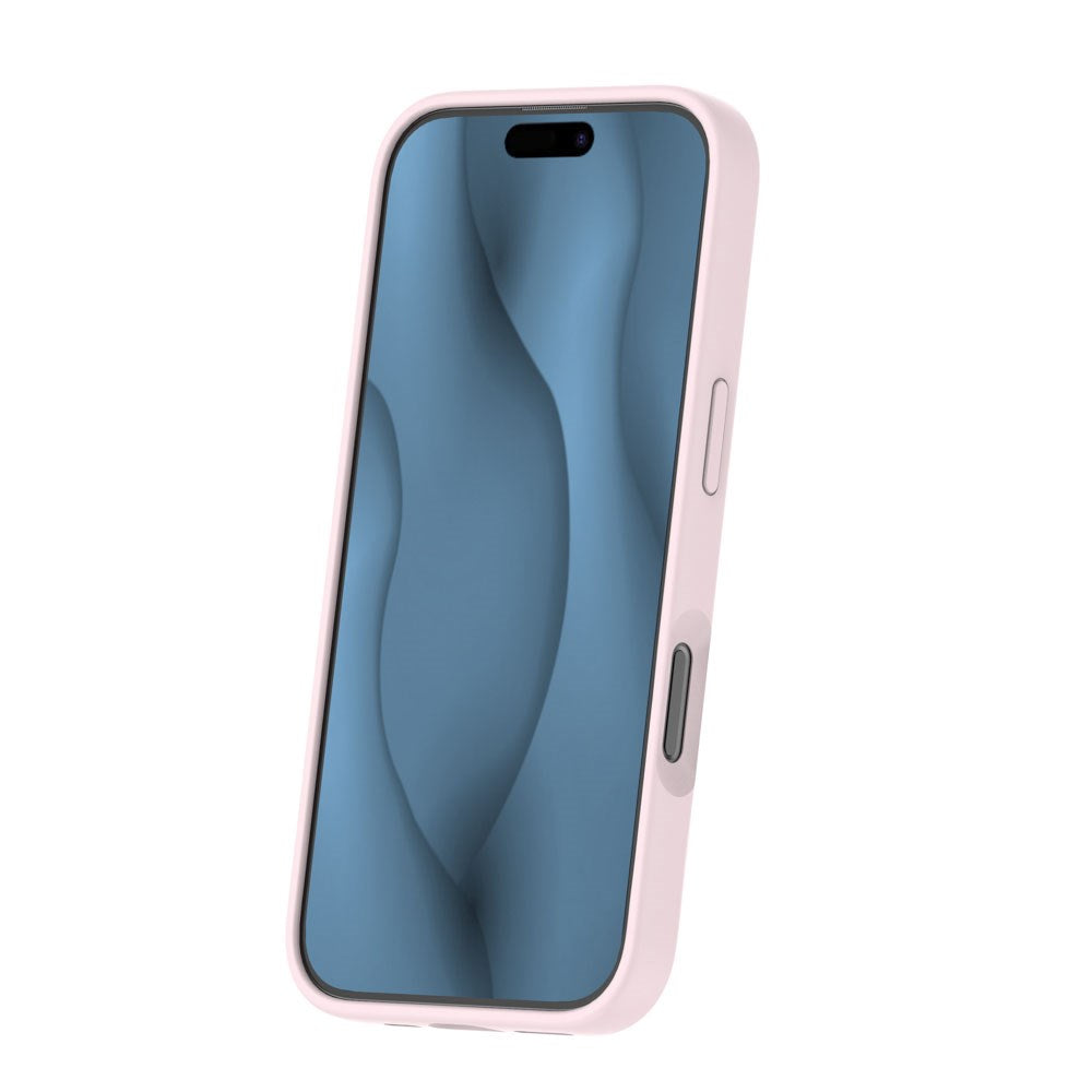 iPhone 15 Silicone Thin Mobil Cover - MagSafe Kompatibel - Lyserød