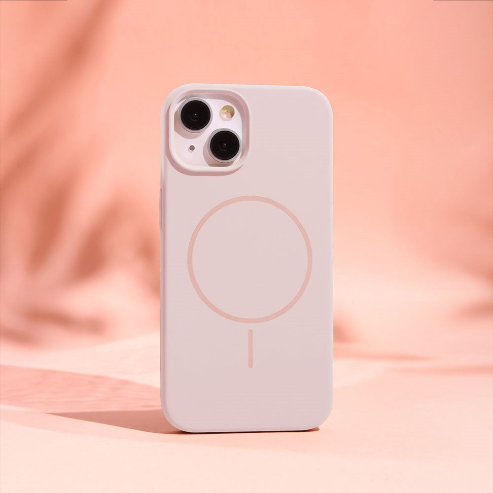 iPhone 15 Pro Max Silicone Thin Mobil Cover - MagSafe Kompatibel - Lyserød