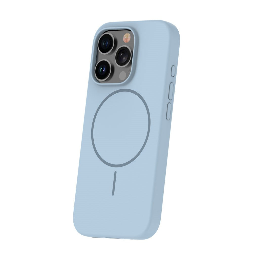 iPhone 16 Pro Silicone Thin Mobil Cover - MagSafe Kompatibel - Lyseblå