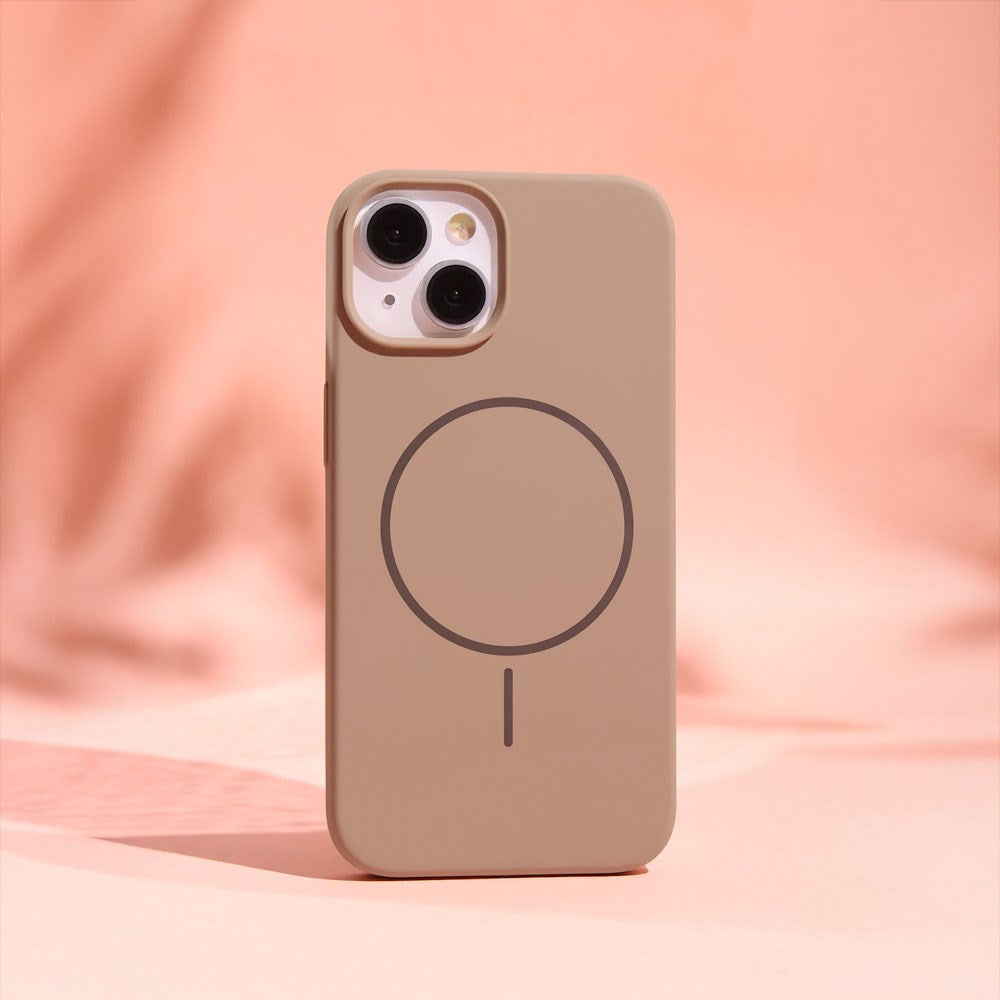 iPhone 17e / 16e Silicone Thin Mobil Cover - MagSafe Kompatibel - Brun