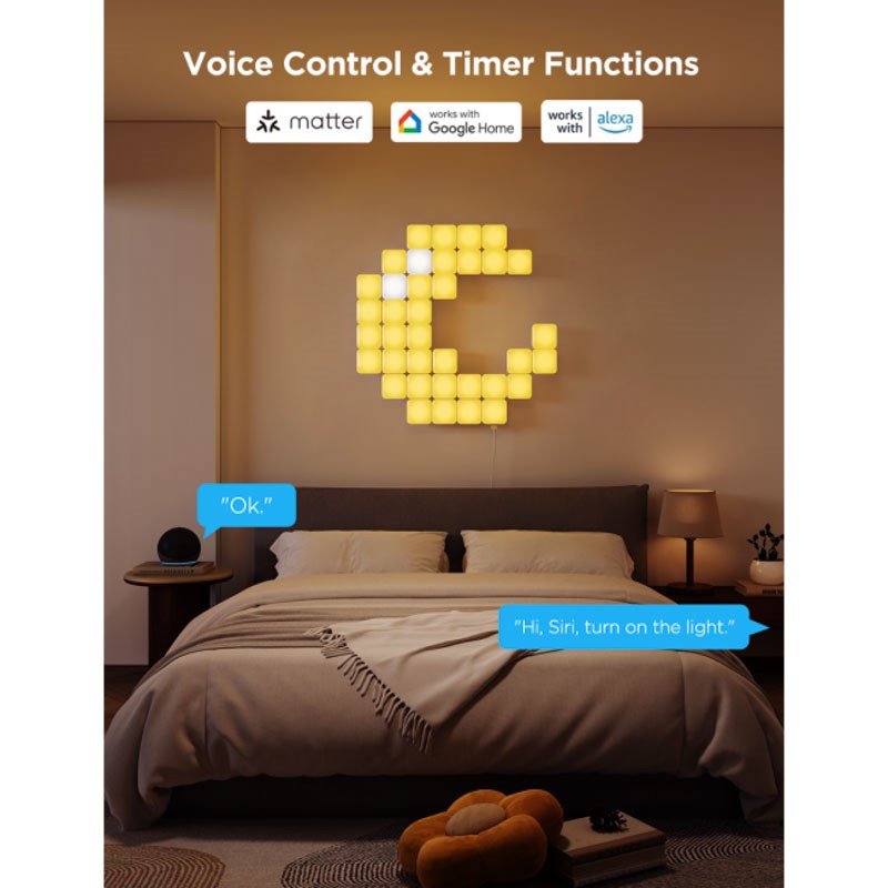 Govee Smart Mini Lys Paneler - 10 stk. - Hvid