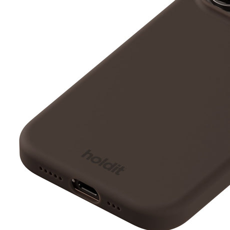 Holdit iPhone 14 Pro Soft Touch Silikone Case - Chocolate