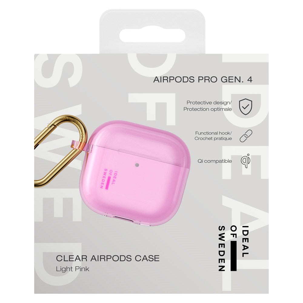 AirPods (4. Gen.) iDeal of Sweden Clear Case m. Karabinhage - Light Pink