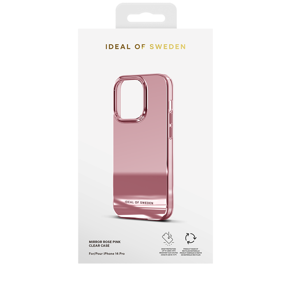iDeal Of Sweden iPhone 14 Pro Mirror Cover - Mirror Rose Pink
