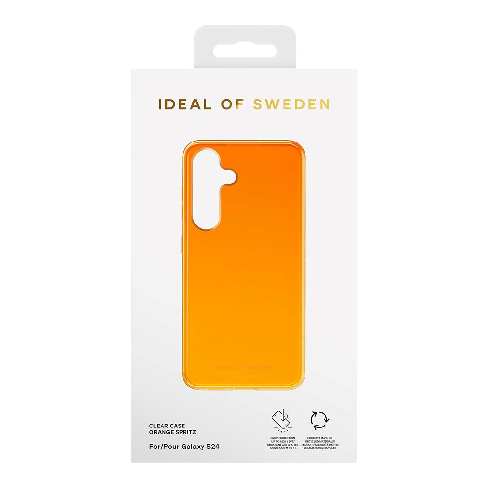 Samsung Galaxy S24 iDeal Of Sweden Clear Case Cover - Orange Spritz