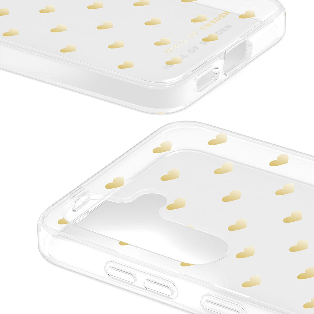 Samsung Galaxy S24 iDeal Of Sweden Clear Case Cover - Golden Hearts