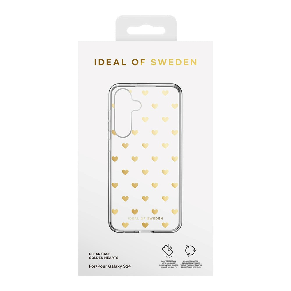 Samsung Galaxy S24 iDeal Of Sweden Clear Case Cover - Golden Hearts