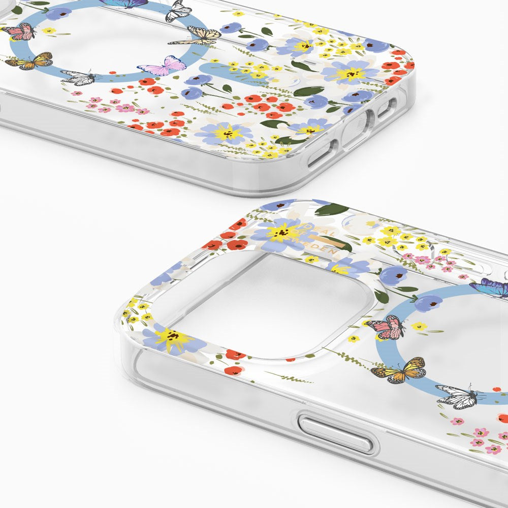 iPhone 14 Pro iDeal Of Sweden Clear Cover - MagSafe Kompatibel - Artistic Garden