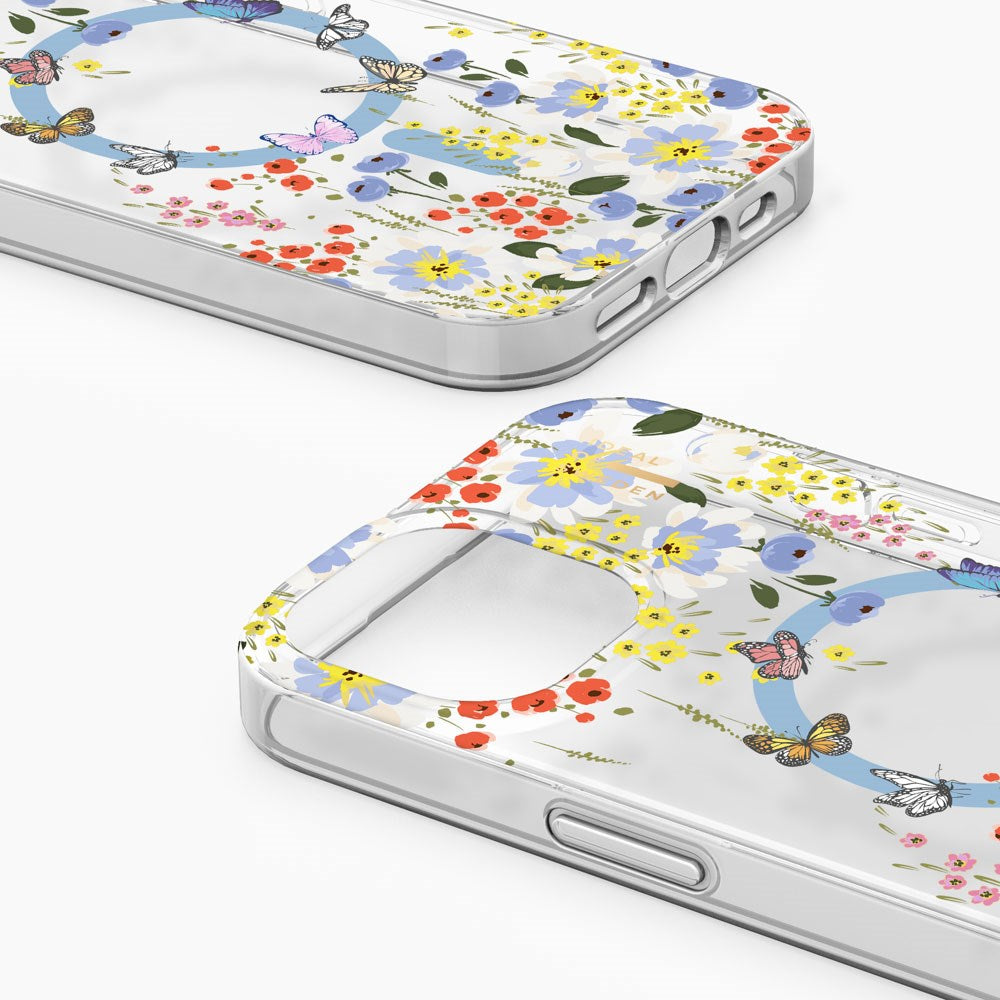 iPhone 16e / 15 / 14 / 13 iDeal Of Sweden Clear Cover - MagSafe Kompatibel - Artistic Garden