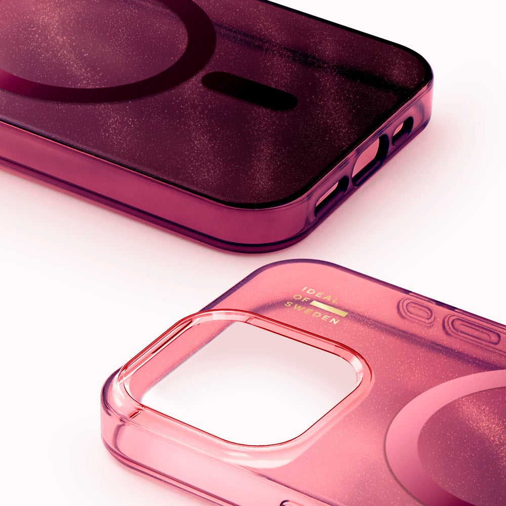 iPhone 15 Pro Max iDeal Of Sweden Clear Cover - MagSafe Kompatibel - Cherry Lacquer