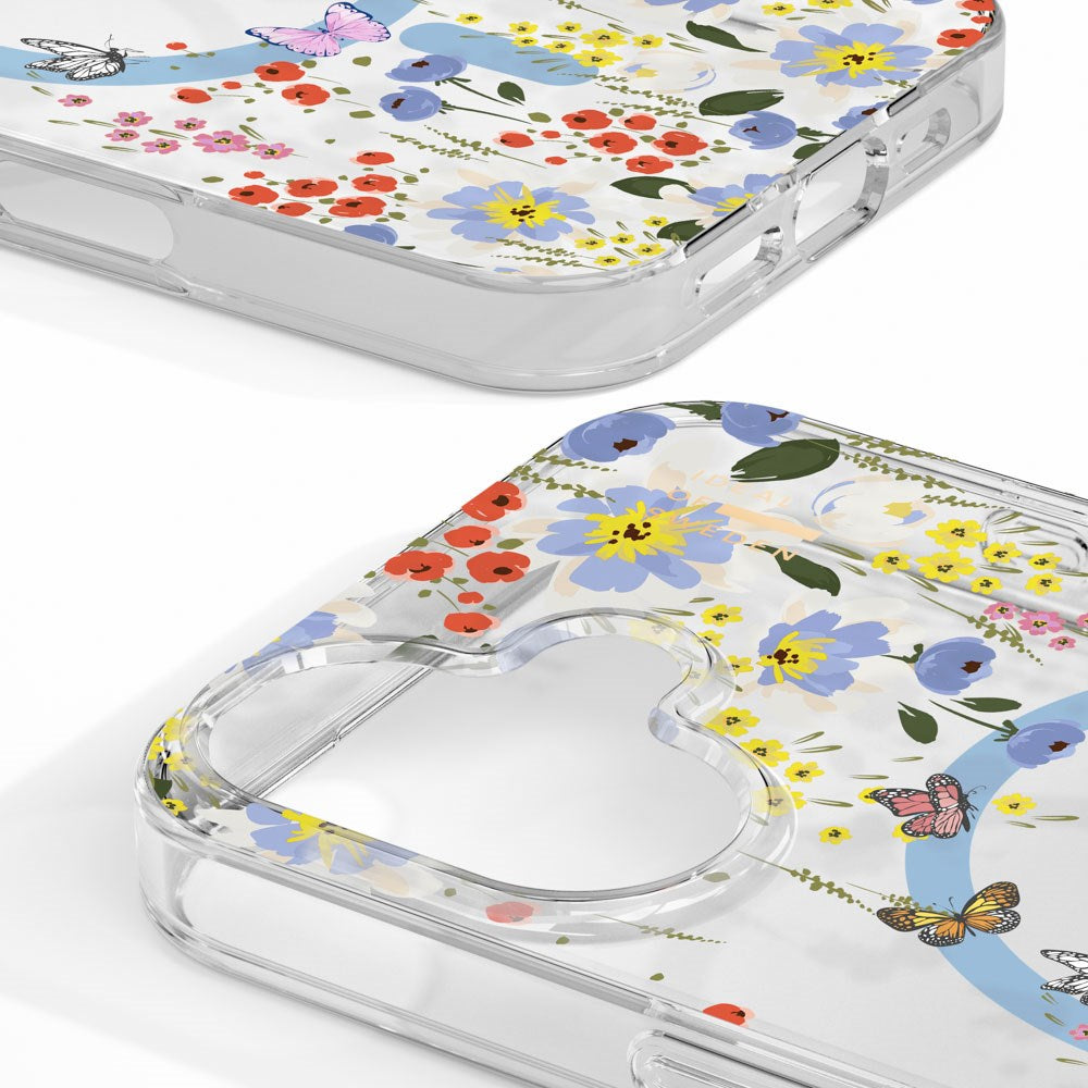 iPhone 16 iDeal Of Sweden Clear Cover - MagSafe Kompatibel - Artistic Garden